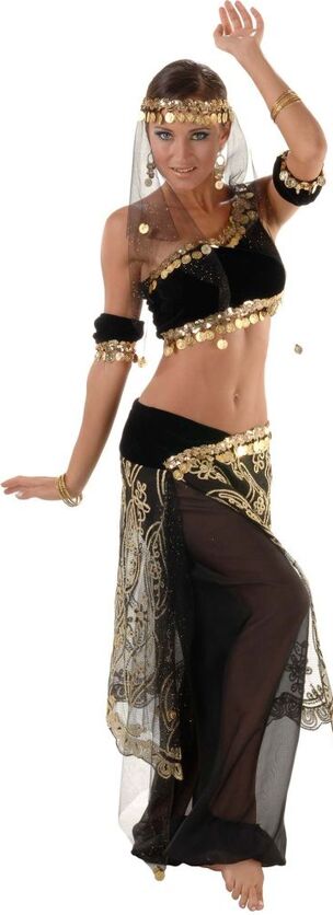 Slayin in Black Sexy Belly Dancer Costume Sets the Mood